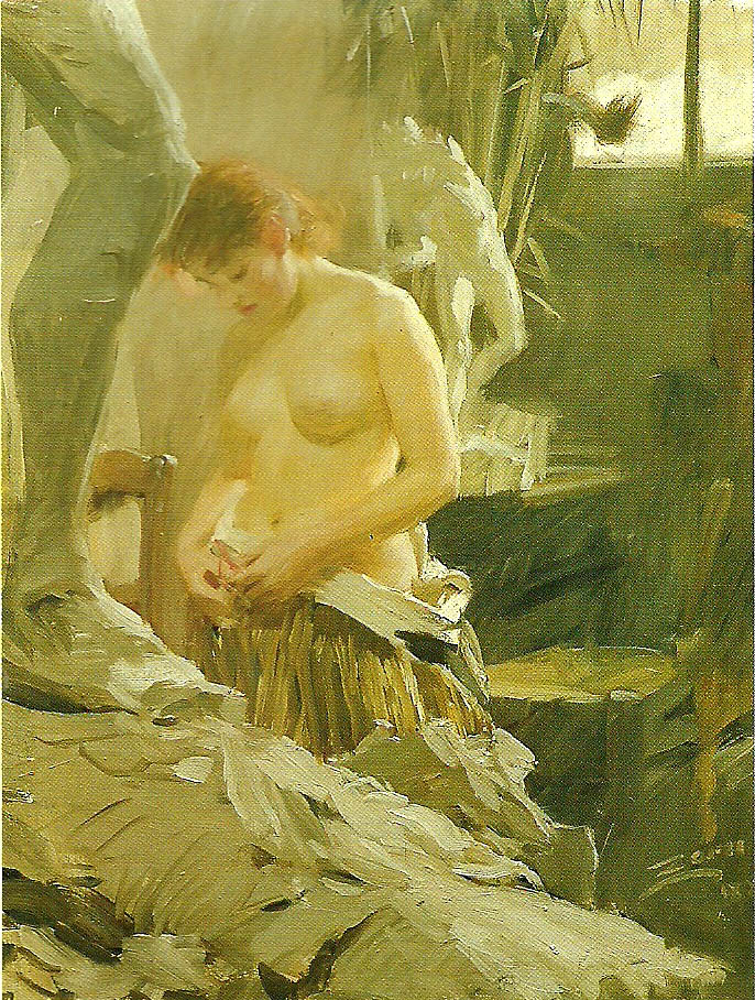 Anders Zorn i wikstroms atelje